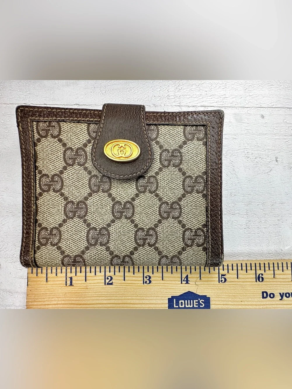 Gucci Vintage GG Supreme French Wallet / Compact Bifold Wallet Made in Italy - Picture 12 of 13